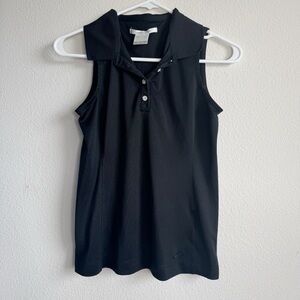 Nike Golf polo black sleeveless athletic shirt size small